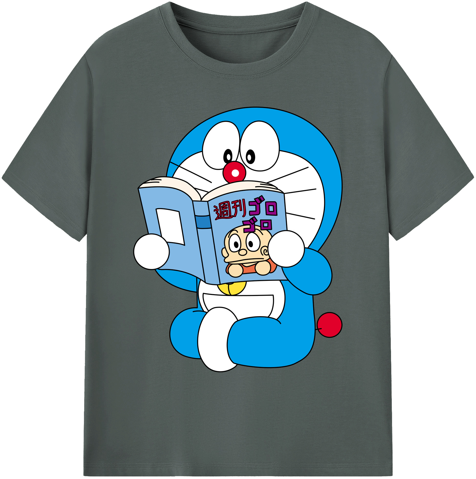 （画像用） ドラえもん Doraemon 綿100％ メンズ半袖Tシャツ｜肌触りやわらか＆通気性